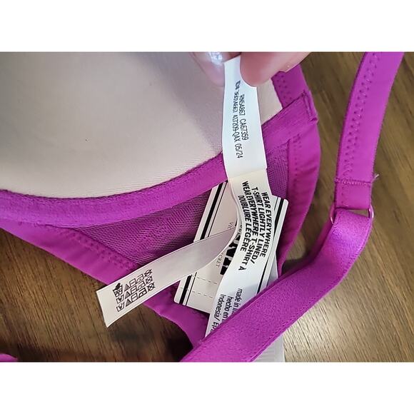 Victoria’s Secret PINK Super Push-Up Bra Logo Mesh “Berry Bliss” – 36C – NWT - Picture 6 of 6